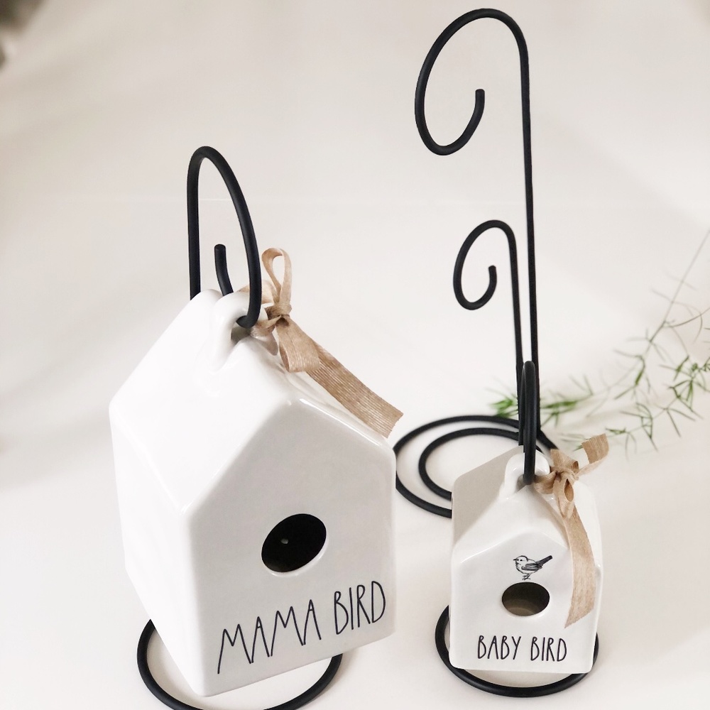 Rae Dunn Inspired Mini Metal Birdhouse Stand - Picture 4 of 7